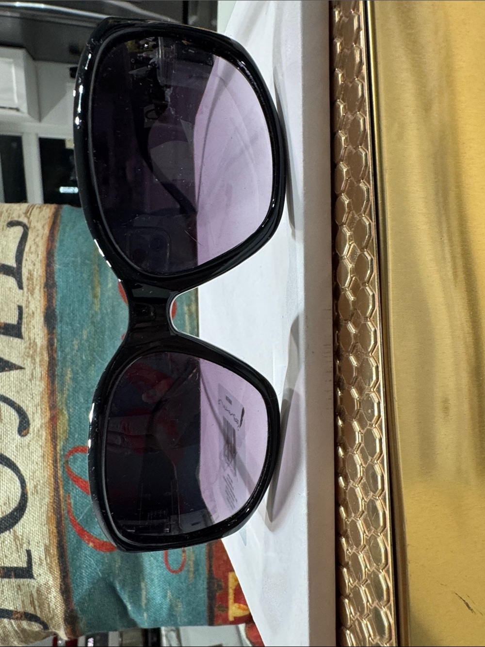 Jessica Simpson Black Sunglasses with Purple Lenses